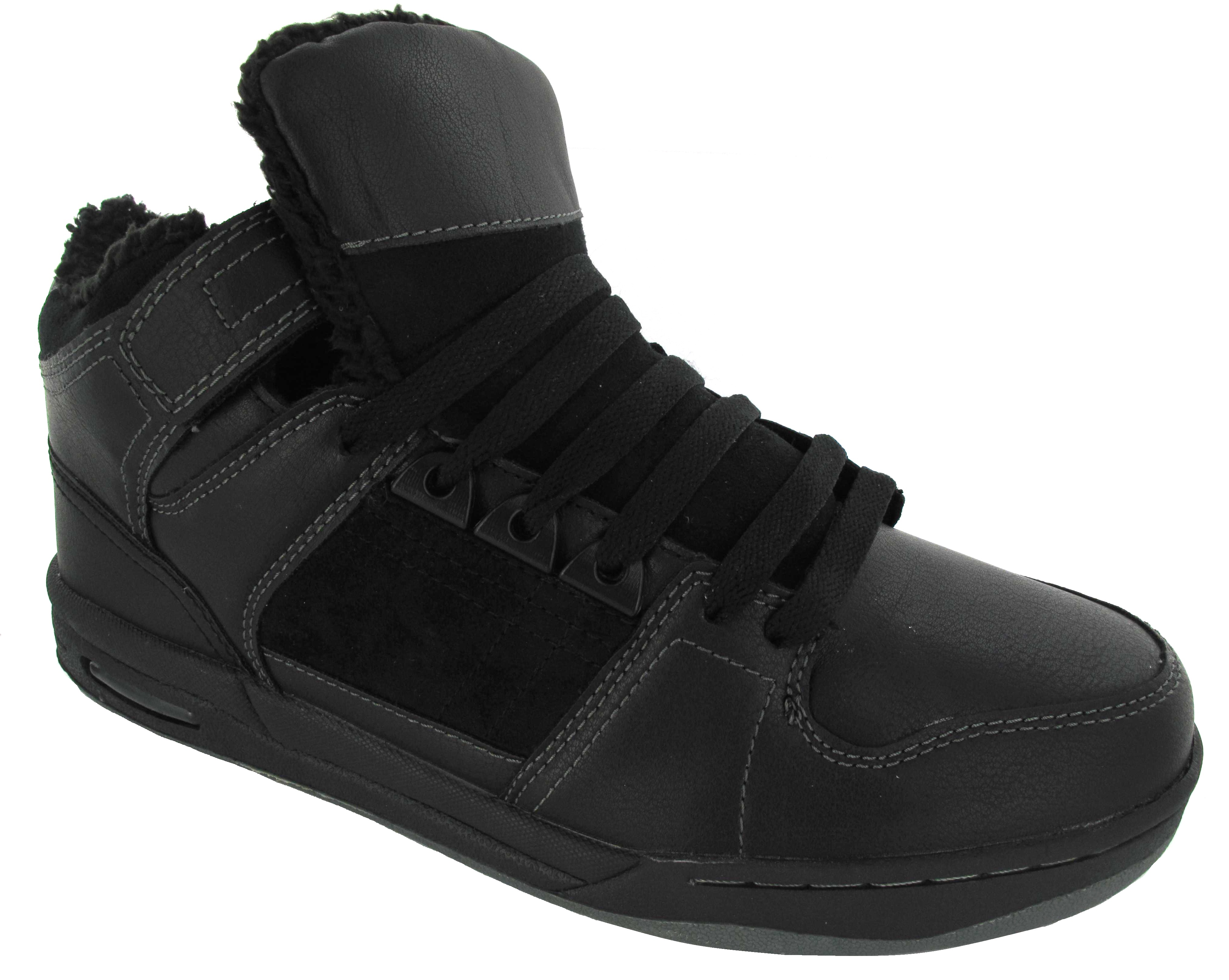 black fur lined trainers